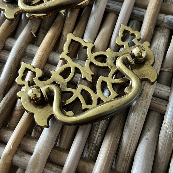 Vintage metal drawer pulls hardware 2 1/2 inch on center holes required - Picture 2 of 6